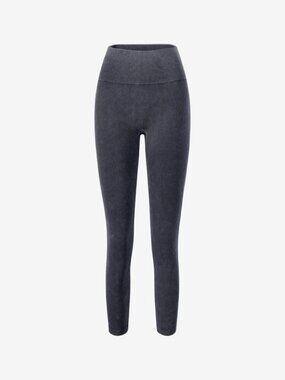 High-Waist Ribbed Gray Women's Jeggings